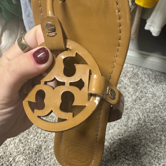 Tory Burch Brown Logo Sandals - Picture 4 of 5